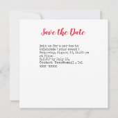 ゴルフの記念日をお知らせします - ゴルフボールと赤いハート 招待状 (裏面)