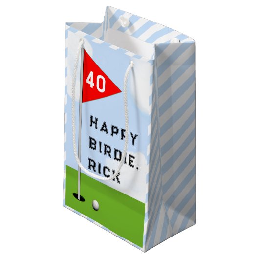 ゴルフの誕生日おめでとう スモールペーパーバッグ (正面アングル)