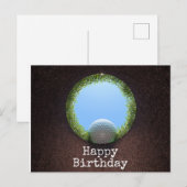 ゴルフの誕生日テーマ ポストカード (正面/裏面)