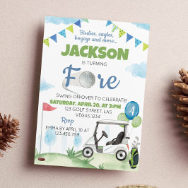 ゴルフの誕生日パーティー招待状 招待状