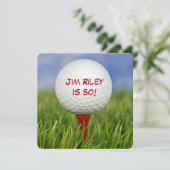 ゴルフの誕生日パーティー招待状 招待状 (スタンド正面)