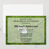 ゴルフの誕生日パーティー 招待状 (正面/裏面)