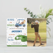 ゴルフの誕生日写真招待状 招待状 (スタンド正面)