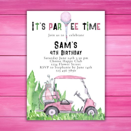ゴルフの誕生日招待状 ゴルフの誕生日パーティー 招待状