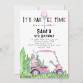 ゴルフの誕生日招待状 ゴルフの誕生日パーティー 招待状 (正面)