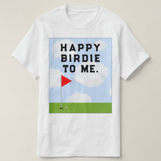 ゴルフの誕生日 Tシャツ (デザイン正面)
