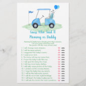 ゴルフの赤ちゃんシャワー誰がゲームを言ったか推測 (正面)