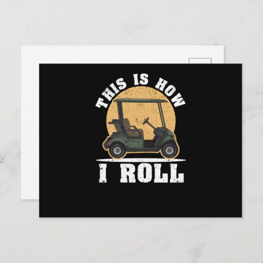 ゴルフの転がカー転がトのドライブ方法 ポストカード (正面/裏面)