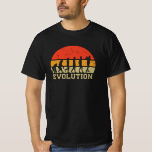ゴルフの進化 ゴルファーおもしろいヴィンテージゴルフ Tシャツ