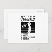ゴルフの遊ディスク方法 ポストカード (正面/裏面)
