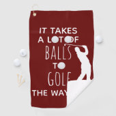 ゴルフの道にはたくさんのボールが掛かる ゴルフタオル (インサイチュ)