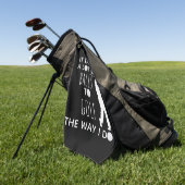 ゴルフの道にはたくさんのボールが掛かる ゴルフタオル (グリーン)