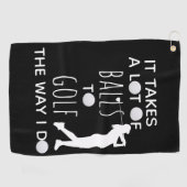 ゴルフの道は女の子にたくさん玉が入る ゴルフタオル (横)