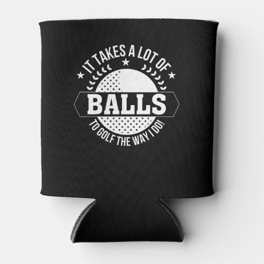 ゴルフの選手は私のゴルフの道に多くのボールを取る 缶クーラー (正面)