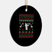 ゴルフの醜いクリスマスセーター セラミックオーナメント (右)