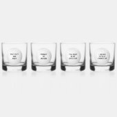 ゴルフの駄洒落をテーマにした ウイスキーグラス (正面)