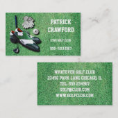 ゴルフはあなたの名前の球の手袋クラブ運転者に蹄鉄を打ちます 名刺 (正面/裏面)