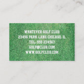 ゴルフはあなたの名前の球の手袋クラブ運転者に蹄鉄を打ちます 名刺 (裏面)