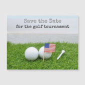 ゴルフはアメリカで日を救う。旗とゴルフボール (正面)