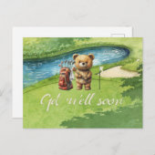 ゴルフはグリーンでゴルファーと一緒に早く良くなる ポストカード (正面/裏面)