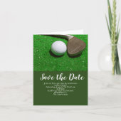 ゴルフはゴルフボールと砂のウェッジで日付を保存 招待状 (正面)