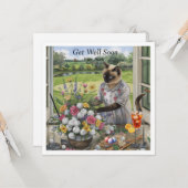 ゴルフはゴルフボールと花で早く上達する カード (正面/裏面インサイチュ)