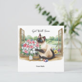 ゴルフはゴルフボールと花で早く上達する カード (スタンド正面)