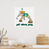 ゴルフはストレスのユーモア ポスター (キッチン)