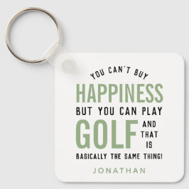 ゴルフはハピネスおもしろいゴルフ愛好家ギフト キーホルダー