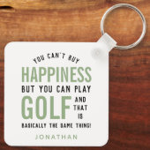 ゴルフはハピネスおもしろいゴルフ愛好家ギフト キーホルダー (裏面)