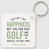 ゴルフはハピネスおもしろいゴルフ愛好家ギフト キーホルダー (裏面)