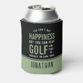 ゴルフはハピネスおもしろいゴルフ愛好家ギフト 缶クーラー (缶裏面)
