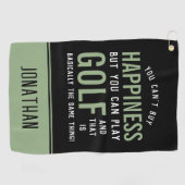 ゴルフはハピネスおもしろいゴルフ愛好家 ゴルフタオル (横)