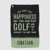 ゴルフはハピネスおもしろいゴルフ愛好家 ゴルフタオル (正面)