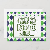 ゴルフはパー・ティー・パーティーはがき ポストカード (正面/裏面)