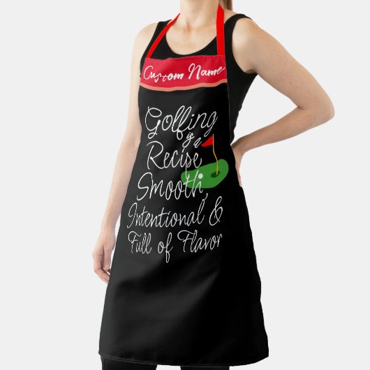 ゴルフはレシピエプロン – ゴルフ&料理引用文 エプロン (インサイチュ)