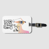 ゴルフはレディーゴルファーのセラピーだ ラゲッジタグ (正面横)