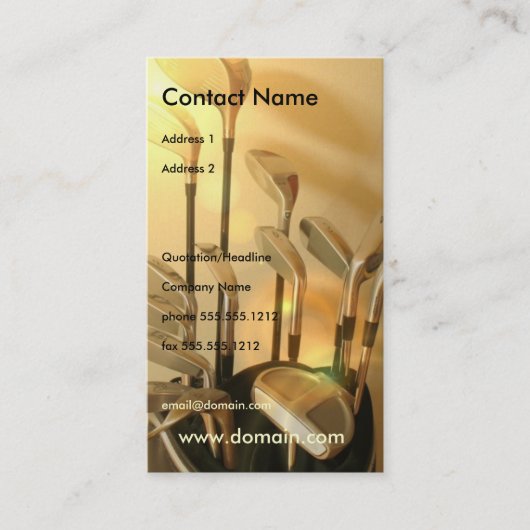 ゴルフは名刺にアイロンをかけます 名刺 (正面)