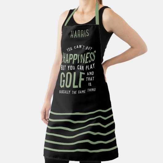 ゴルフは幸せおもしろいゴルフ愛好家の贈り物 エプロン (インサイチュ)