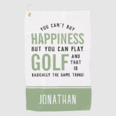 ゴルフは幸せおもしろいゴルフ愛好家の贈り物 ゴルフタオル (正面)