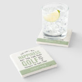 ゴルフは幸せおもしろいゴルフ愛好家の贈り物 ストーンコースター (横)