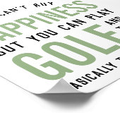 ゴルフは幸せおもしろいゴルフ愛好家の贈り物 ポスター (角)