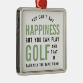 ゴルフは幸せおもしろいゴルフ愛好家の贈り物 メタルオーナメント (右)