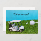 ゴルフは引っ越しをした ポストカード (正面/裏面)
