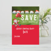 ゴルフは日付を保存クリスマスパーティーゴルフボールサンタ 招待状 (スタンド正面)