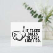 ゴルフは私と同じようにボールを取る ポストカード (スタンド正面)