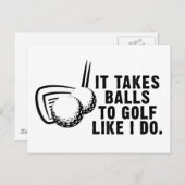 ゴルフは私と同じようにボールを取る ポストカード (正面/裏面)