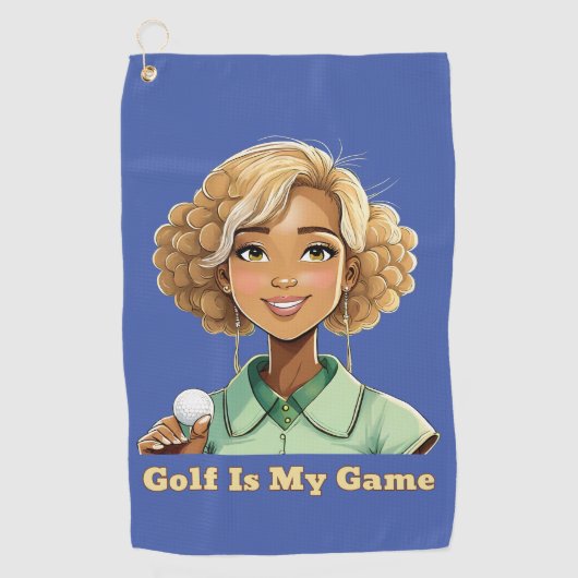 ゴルフは私のゲーム女性のゴルフタオル ゴルフタオル (正面)
