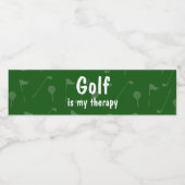 ゴルフは私のセラピーでゴルフボールをグリーン水に乗せる ペットボトルラベル (シングルラベル)