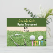 ゴルフは私のセラピーゴルフボールと聴診器です 招待状 (スタンド正面)